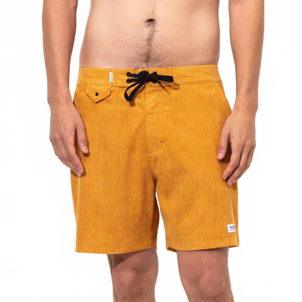 NEW BANKS JOURNAL slow boardshort in dark mustard